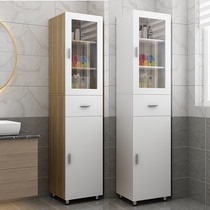Bathroom corner cabinet toilet side storage cabinet corner slotted cabinet narrow cabinet bookcase sink side storage cabinet