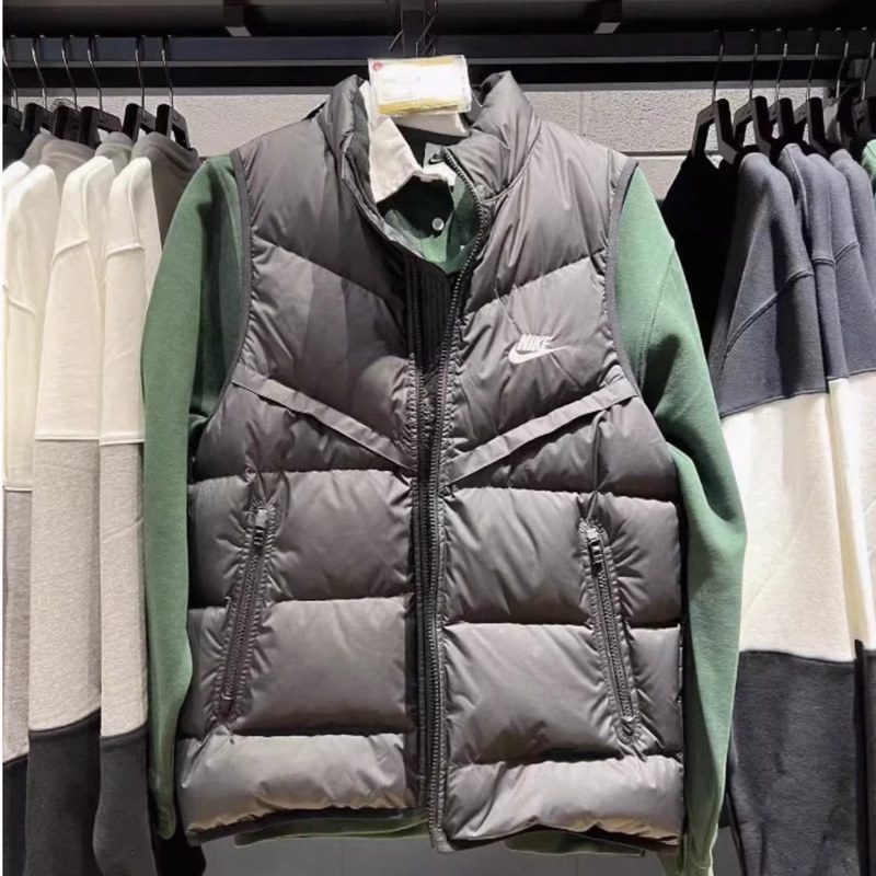 Nike down Vest Outdoor Warm Stand-Up Collar Jacket Fb8184 Dv1136 Nike down Vest Outdoor Warm Stand-Up Collar Jacket Fb8184 Dv1136