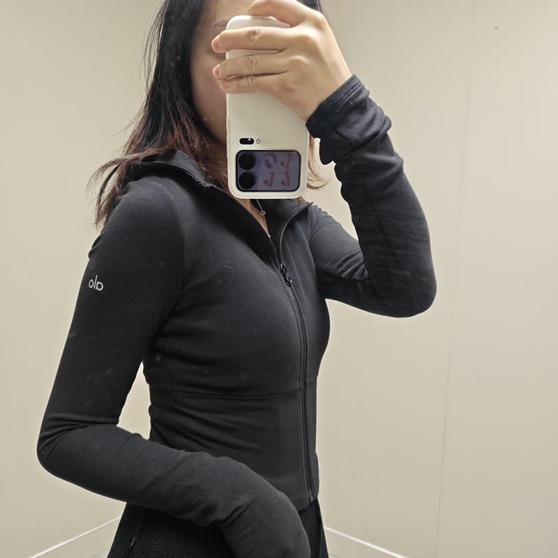 In Stock~ Alo Sway Full Zip Hoodie Women's Short Full-Zip Hoodie W3980R
