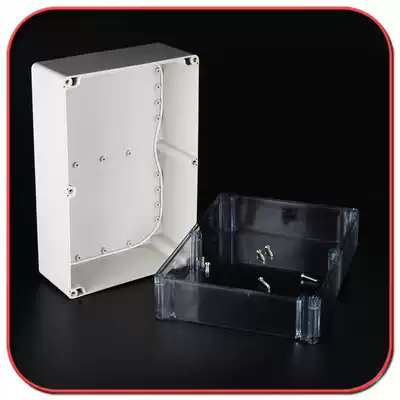 263*182 * 125mm outdoor transparent cover waterproof junction box indoor and outdoor rainproof and dustproof power switch box