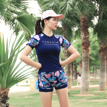 Closway split swimsuit women Summer new fashion hot spring clothing large size Conservative sunscreen swimsuit two-piece set