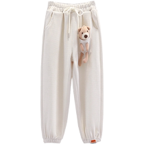 Girls guard pants spring autumn style 2023 new foreign air outwear sports casual pants fall CUHK children girl pants