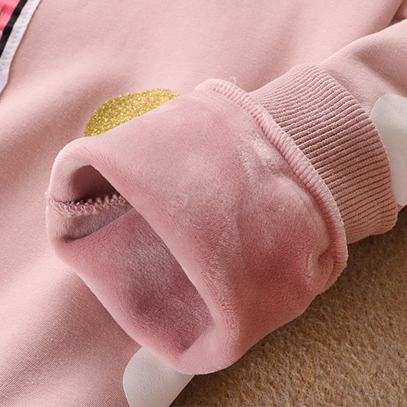 Girls' fleece bottoming shirt autumn and winter 2023 new foreign style children's thickened warm sweater middle and big children's long-sleeved T-shirt t