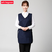 Apron custom LOGO embroidered word catering work clothes Japanese-style home kitchen oil-proof waterproof mens and womens fashion apron