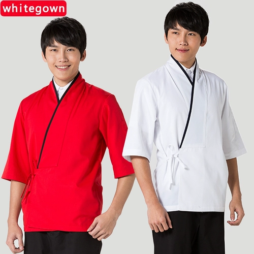 Японский лонгслив для работы, униформа, длина миди