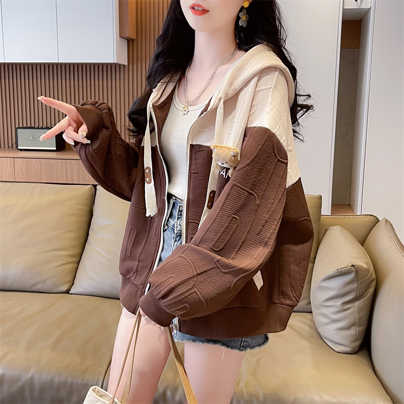 High-End Trendy Brand, Super Nice-Looking Sweatshirt Cardigan for Women, New Thin Short Top for Spring and Autumn, Jacket for Middle and High School Students