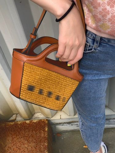 Кожаная плетеная ретро коричневая сумка на одно плечо, небольшая сумка, (в наличии на складе)