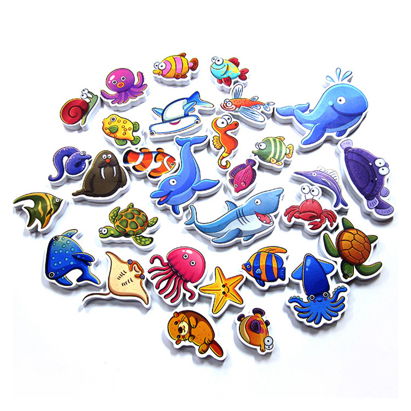 1-3-6 Year Old Animal Bath Cognition Sticker Giraffe Marine Puzzle Bathroom With EVA Foam Dramatic Water Toy Suit