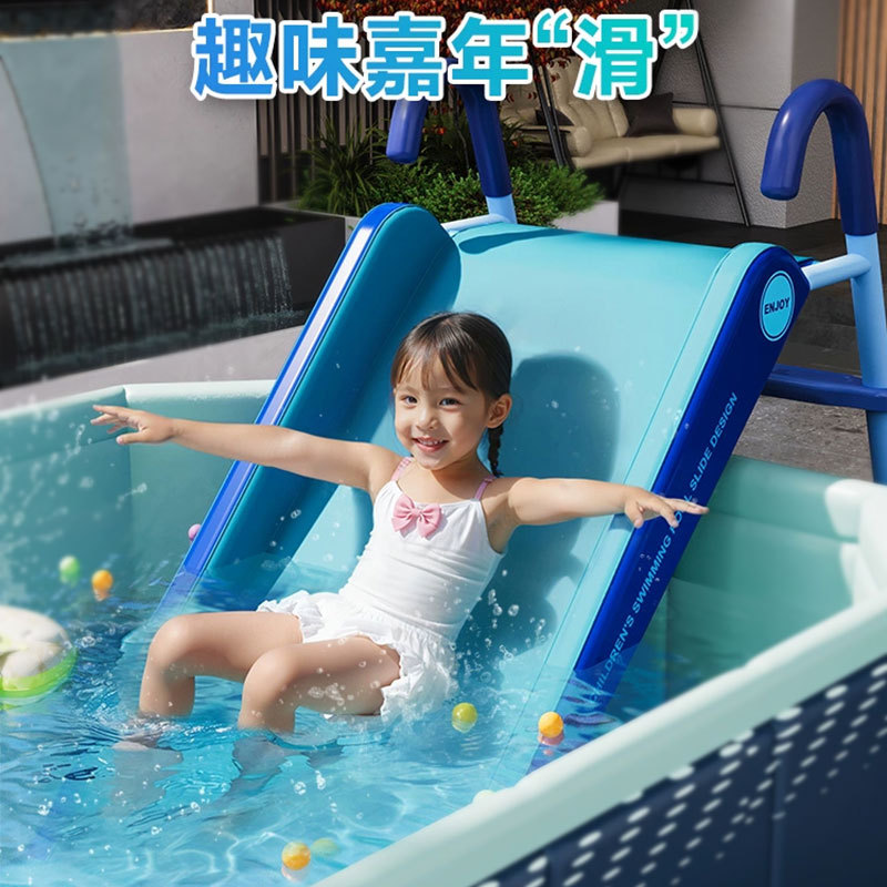 Villa Yard Swimming Pool Slide, Water-Based Early Education Swimming Pool Slide, Can Hold Floating Boards, Can Be Used Across the Pool from the Shore