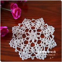 Tao elegant pure handmade crochet hook cotton lace hollow woven table mat coaster tablecloth tablecloth 26 color customized