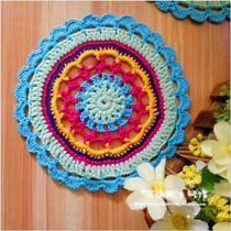 Color decorative coaster handmade crochet hook hook-up cotton color Silk Silk Series round shooting props table mat