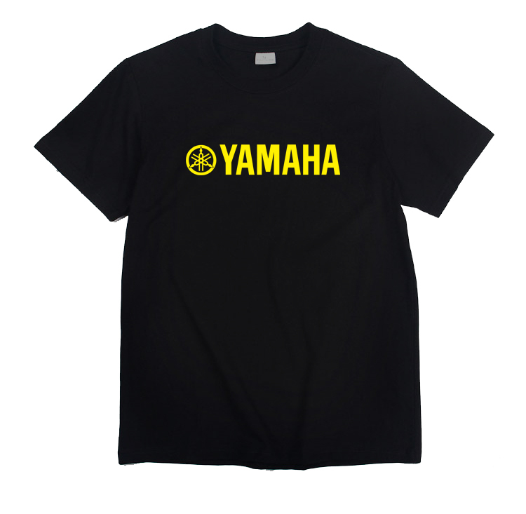 Yamaha Motorcycle Racing Short-Sleeved T-Shirt for Men and Women, Round-Neck Pure Cotton Base Shirt, Cycling Clothing, Half-Sleeve