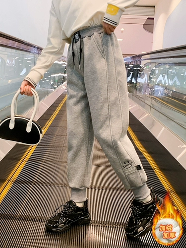 Зимние детские спортивные удерживающие тепло бархатные штаны, в западном стиле, подходят для подростков