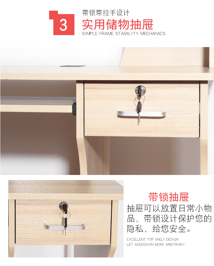 Bàn máy tính bàn máy tính bàn với giá sách kết hợp bàn nhà phòng ngủ tối giản bàn bàn - Bàn bàn gấp văn phòng