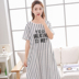 Váy ngủ nữ mùa hè cotton dễ thương mùa hè thêm béo lớn mm200 kg lỏng lẻo phiên bản Hàn Quốc của bà bầu cộng với váy phân bón đầm mặc ở nhà Đêm đầm