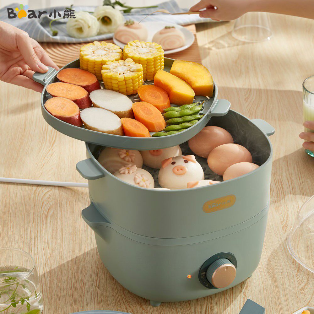 Small Bear Electric Steam Boiler Home Small Breakfast Machine Double large capacity Multi-functional steam boiler Automatic power cut steamer