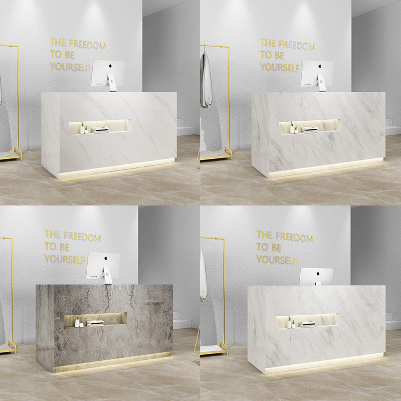 Clothing store cash register shop small front counter imitation Dali simple modern beauty salon bar reception desk