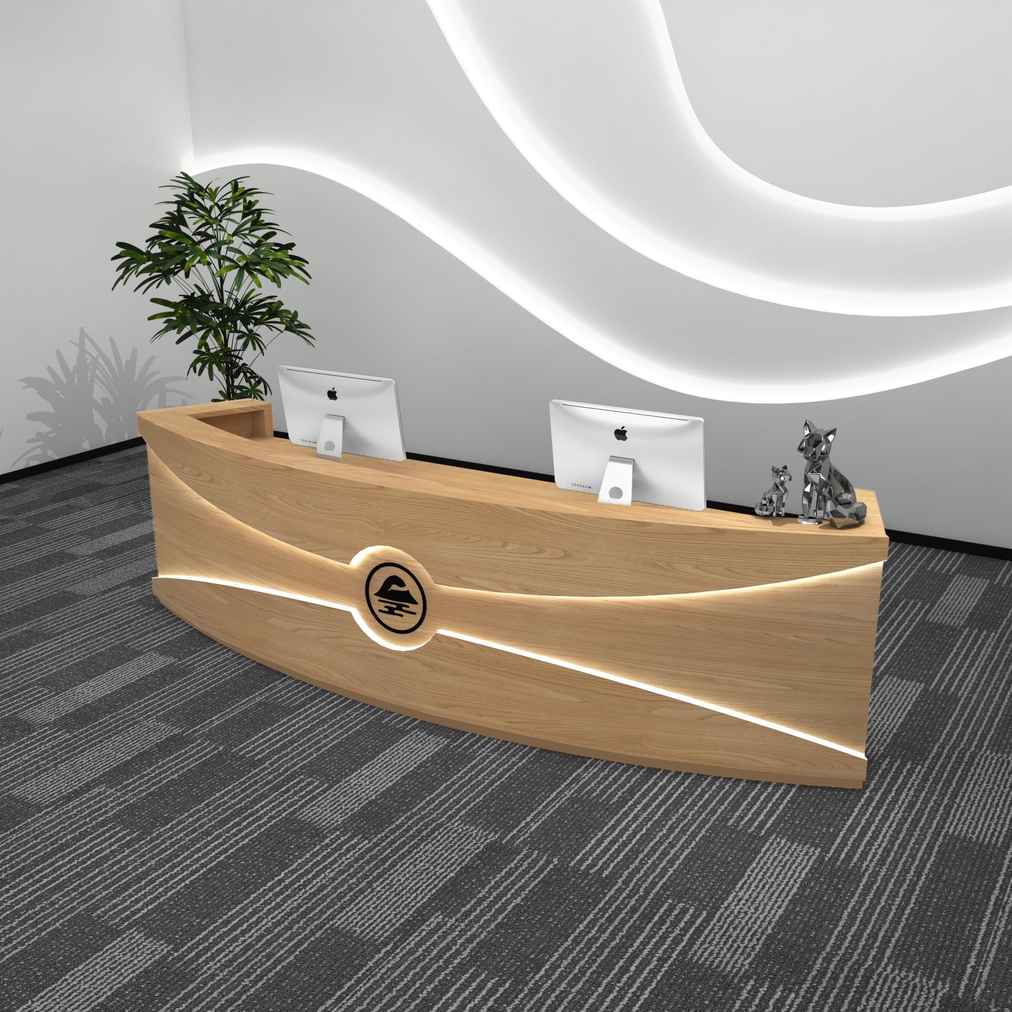 Stainless steel cashier counter clothing store beauty salon bar wedding dress shop reception desk company hotel front desk simple and modern