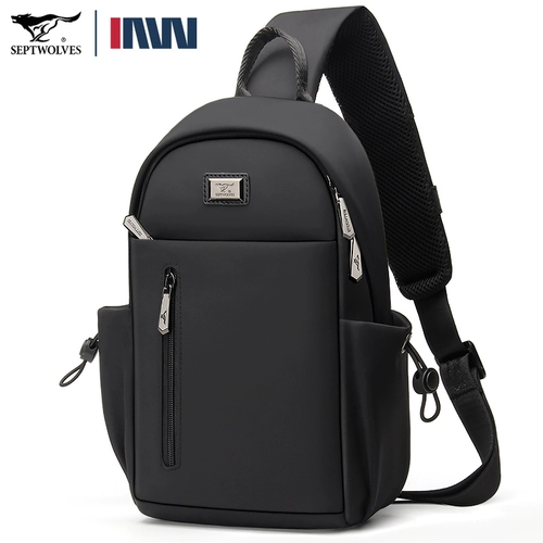Septwolves, мужская нагрудная сумка, вместительная и большая сумка на одно плечо, трендовый рюкзак для отдыха, коллекция 2023