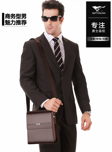 Septwolves, сумка на одно плечо, мужской рюкзак для отдыха, кожаная сумка через плечо, из натуральной кожи