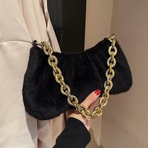 French SANDRO IFASHION hot style plush womens bag 2022 new furry cloud bag fashion underarm bag