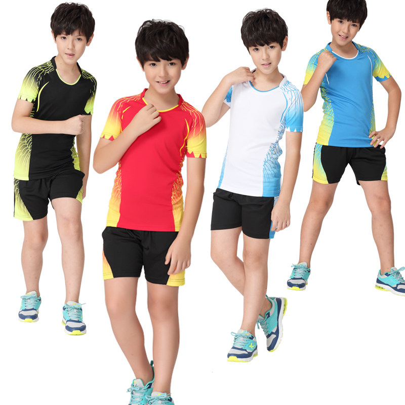 Children's badminton clothing suits boys and girls clothing quick-drying youth badminton competition sports team uniforms table tennis clothing
