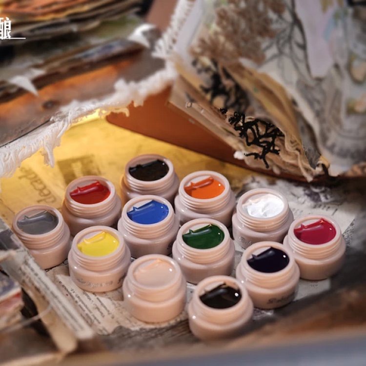 Bbg Painting Gel Small Set Nail Polish Gel Babygenia Japanese Style Flower Painting Line Drawing Three Primary Color Gel