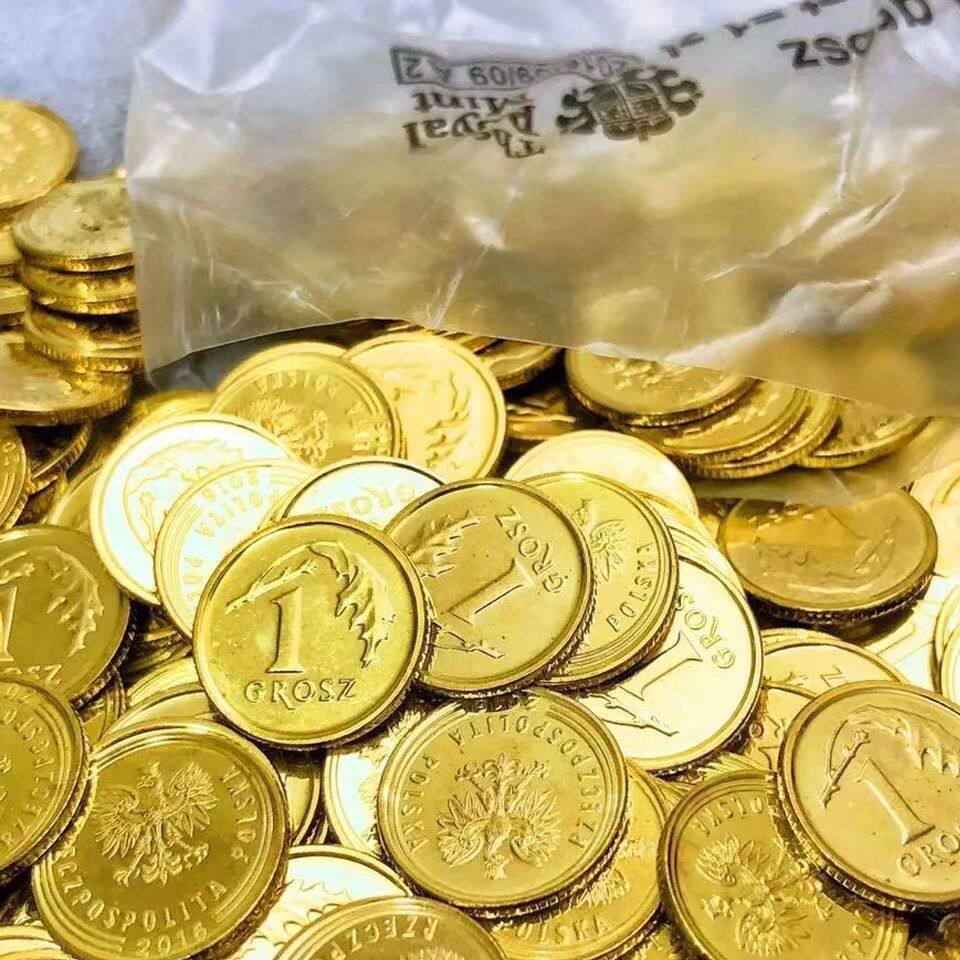 波兰金色硬币100枚1格罗希全新整包15.5mm 年份随机欧洲钱币外币-淘宝网