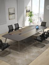 Minimalist modern desk long table bar table 6 people meeting room table 8 people desk chair combination small meeting table