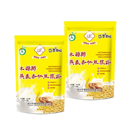 骏晴晴 Соевый молочный порошок пурпурный картофельный овсяный миндаль мгновенно заваривается с мгновенным завтраком, готовым к употреблению 400 г yonghe.