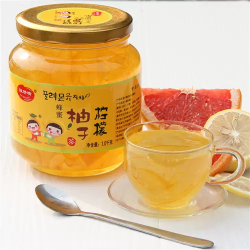 骏晴晴 Медовый грейпфрутовый лимонный чай 1 кг может выпить пропитанную воду, чтобы выпить жареное молоко чай ингредиенты ингредиенты фруктовые чай соус оптом