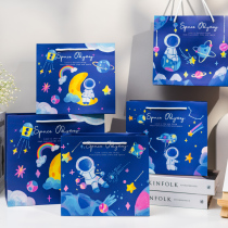 Astronaut gift bag cute cartoon paper bag tote bag ins Wind Festival gift exquisite box packaging bag
