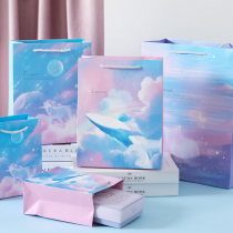 Dream whale series gift bag cute cartoon packaging paper bag tote bag ins Wind Festival gift paper bag
