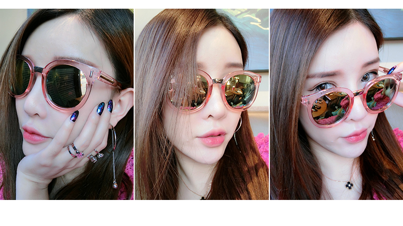 2017 ngôi sao mới mô hình thanh lịch Hàn Quốc kính mát cá tính thủy triều sunglasses vòng mặt ladies retro vòng mắt