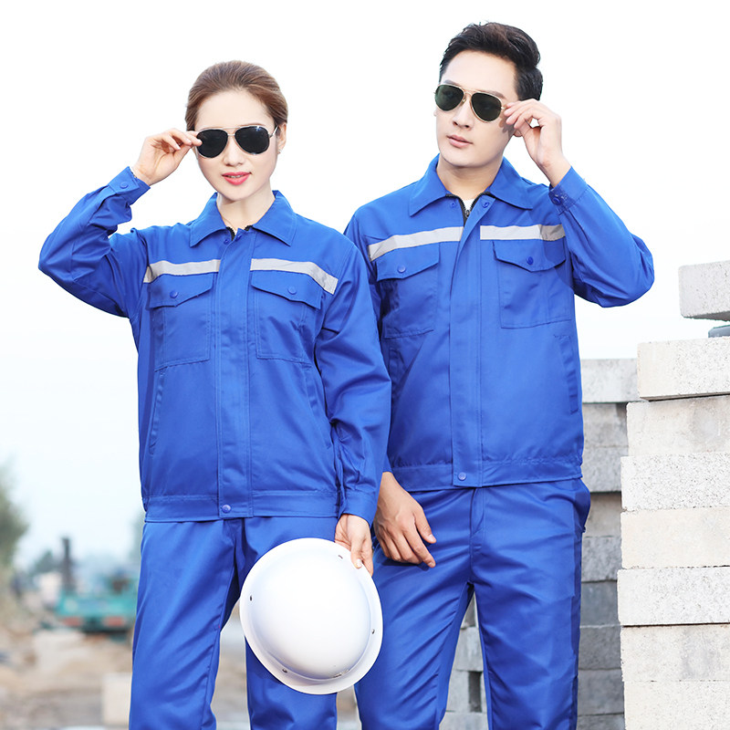 Spring and Autumn Long sleeve reflective strip work suit male custom wear resistant factory workshop automobile clothing work service insurance