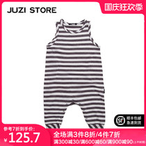 JUZI STORE childrens wear slub yarn sleeveless long jumpsuit neutral boy girl girl 1623540