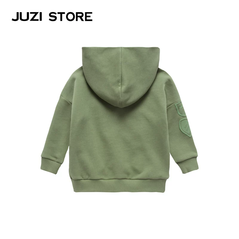 [Микро пламя] Juzi Store Детская одежда большая прическа военная печать надетая на капюшон футболка для мальчиков и девочек 1813005