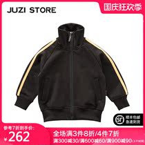 JUZI STORE childrens clothing spandex jacquard top coat track and field shirt long sleeve neutral boy girl 1813415