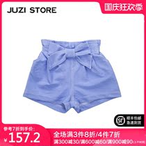 JUZI STORE childrens wear bamboo denim bow decoration bottom shorts girls 1730602