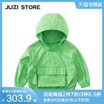 JUZI STORE Childrens Clothing Nylon Outdoor Sports Top Hoodie Windbreaker Unisex Boys Girls 1924042