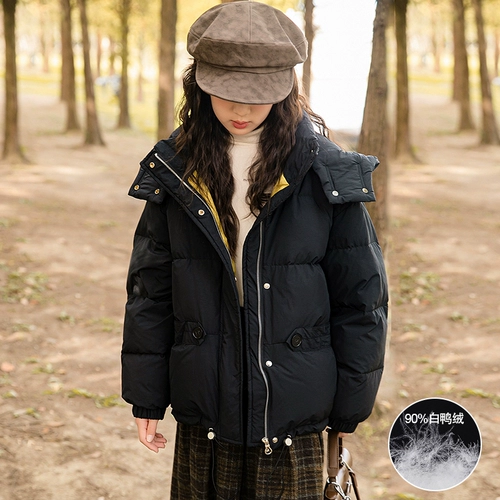 Пуховик, утепленная бархатная легкая и тонкая короткая куртка, в западном стиле, подходит для подростков, утиный пух