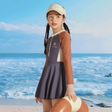 Летний купальник, лонгслив, наряд маленькой принцессы, защита от солнца, изысканный стиль, семейный стиль