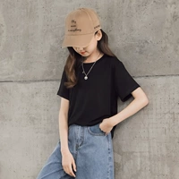 Хлопковая черная футболка