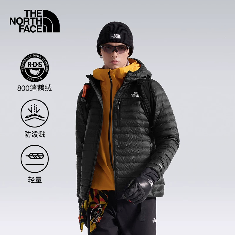 Thenorthface North Face Men's 26 New Outdoor Windproof and Water-Repellent Lightweight Warm Hooded down Jacket 8Kbk