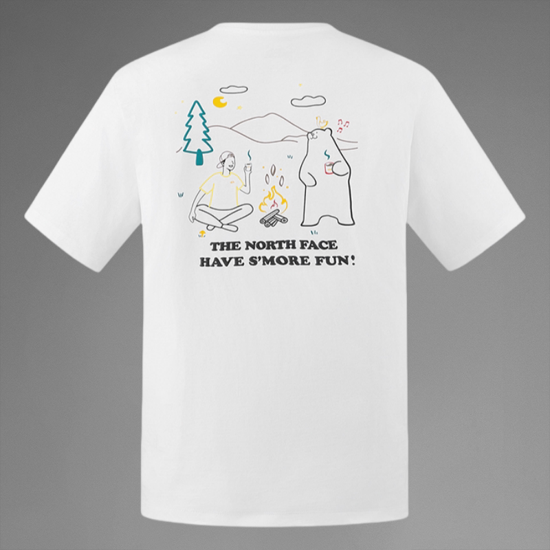 Thenorthface North Face T-Shirts for Men and Women 25 Styles of Bear Short-Sleeved Outdoor Sports Spring and Summer Cotton Breathable 8Dbv
