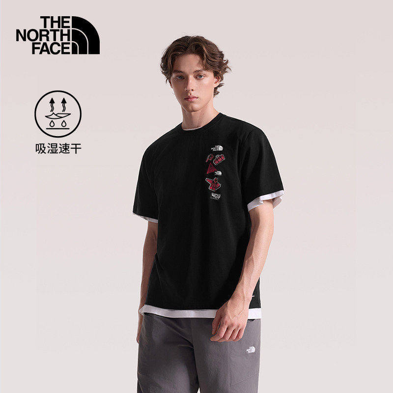 Thenorthface26 Spring and Summer New North Face Men's and Women's Outdoor Moisture-Absorbing, Quick-Drying, Breathable Short-Sleeved T-Shirt 8Gwj