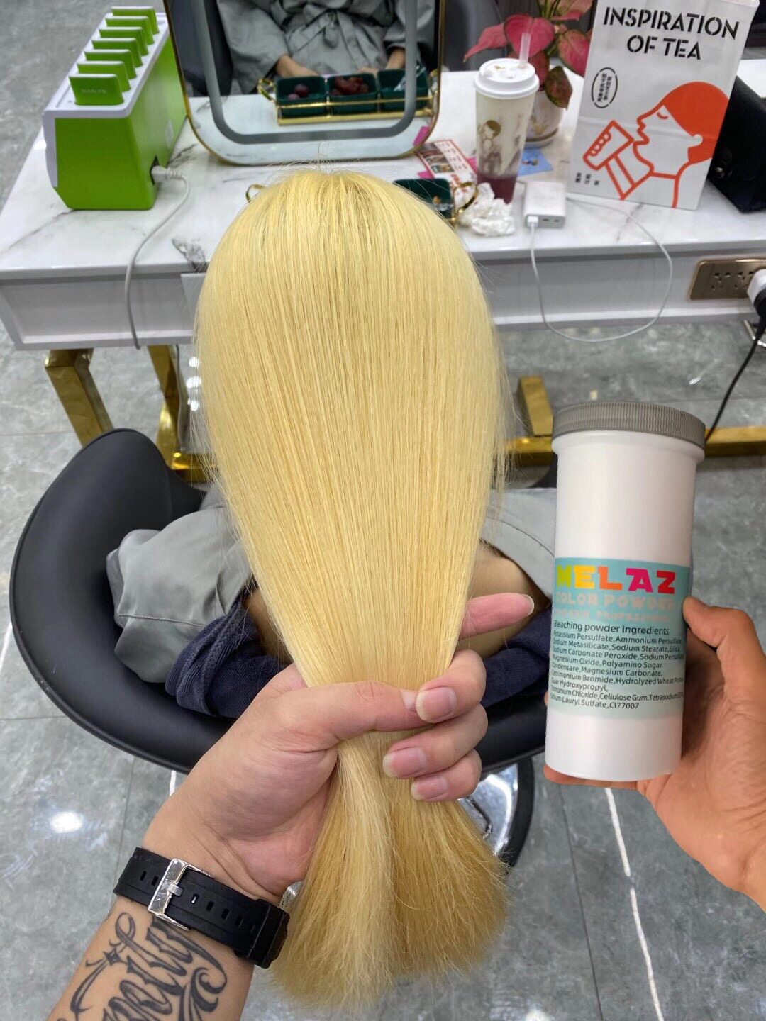 Enchantment MELANGE MEILAN Bleaching Powder Fade Powder Blue Rafting Dust-free Healthy Ice Cream Low Temperature Back MELAZ450g