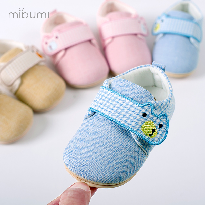 Mibumi baby shoes spring autumn male and female 6 infant soft-bottom walking shoes 10 months baby shoes not falling to 1 year old