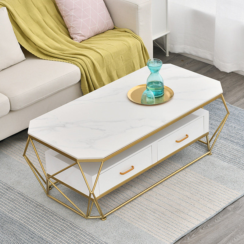 Tea table light extravagant modern small family style living room home table minimalist approximately Nordic rectangular rock plate advanced feel free of installation