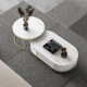 Coffee Table Light Luxury Modern Small Apartment Living Room Home Table Simple Nordic Style Oval Combination Italian Slate Complete Decoration